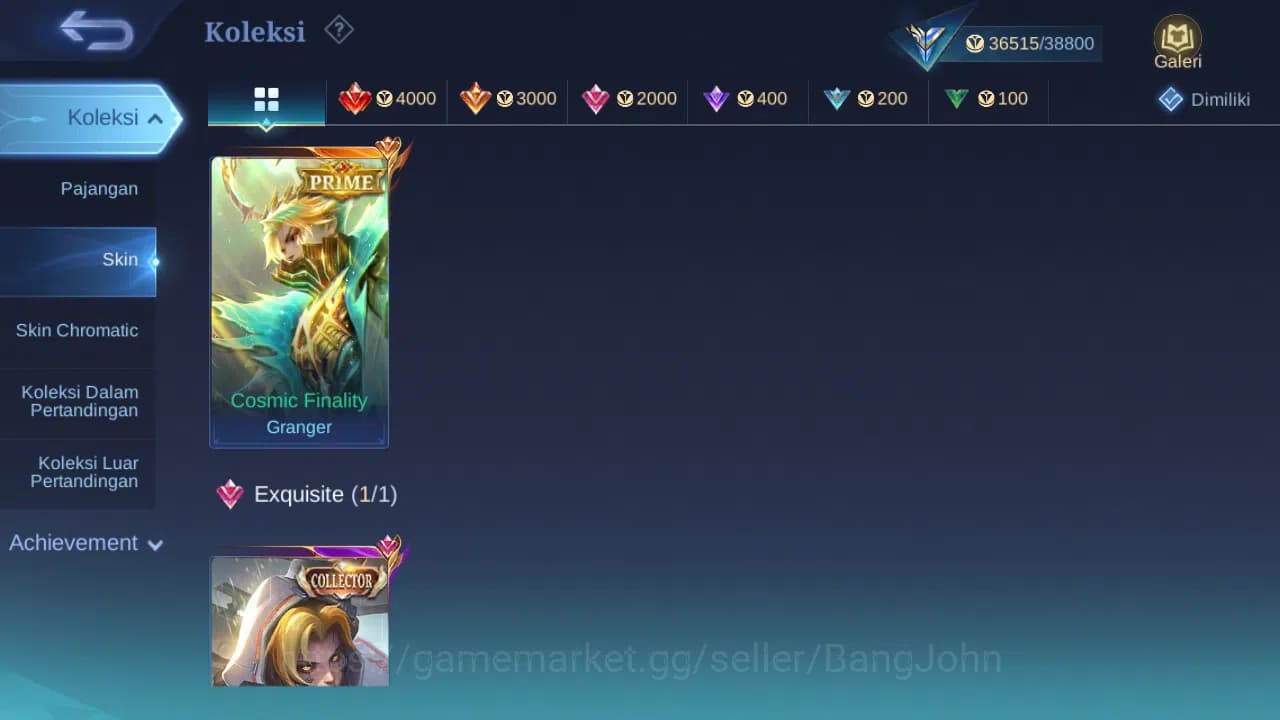 Mobile Legends: Bang Bang Accounts Hero 86 Skin 150 | Prime Granger | Zodiac Selena, image 2