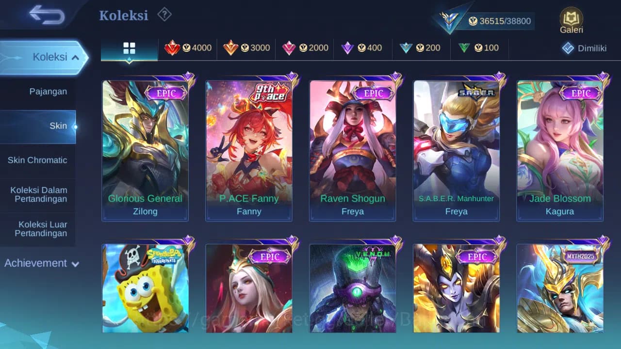 Mobile Legends: Bang Bang Accounts Hero 86 Skin 150 | Prime Granger | Zodiac Selena, image 5
