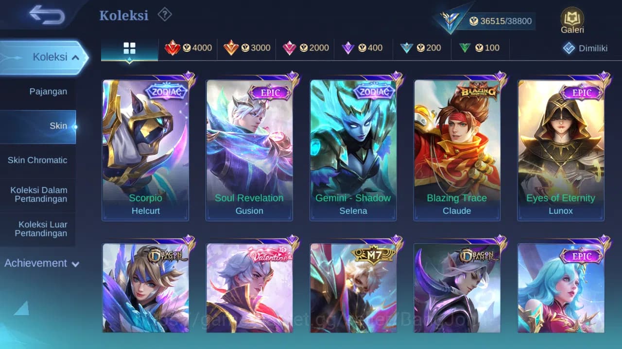 Mobile Legends: Bang Bang Accounts Hero 86 Skin 150 | Prime Granger | Zodiac Selena, image 7