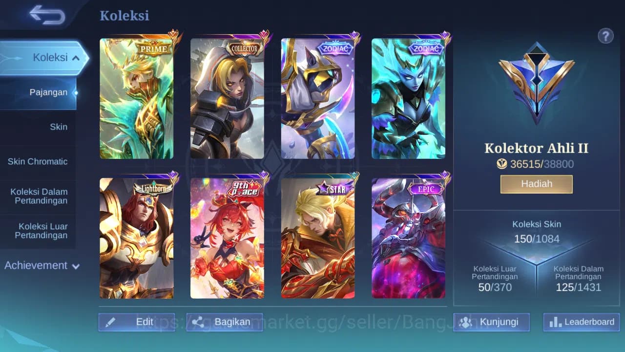 Mobile Legends: Bang Bang Accounts Hero 86 Skin 150 | Prime Granger | Zodiac Selena, image 9