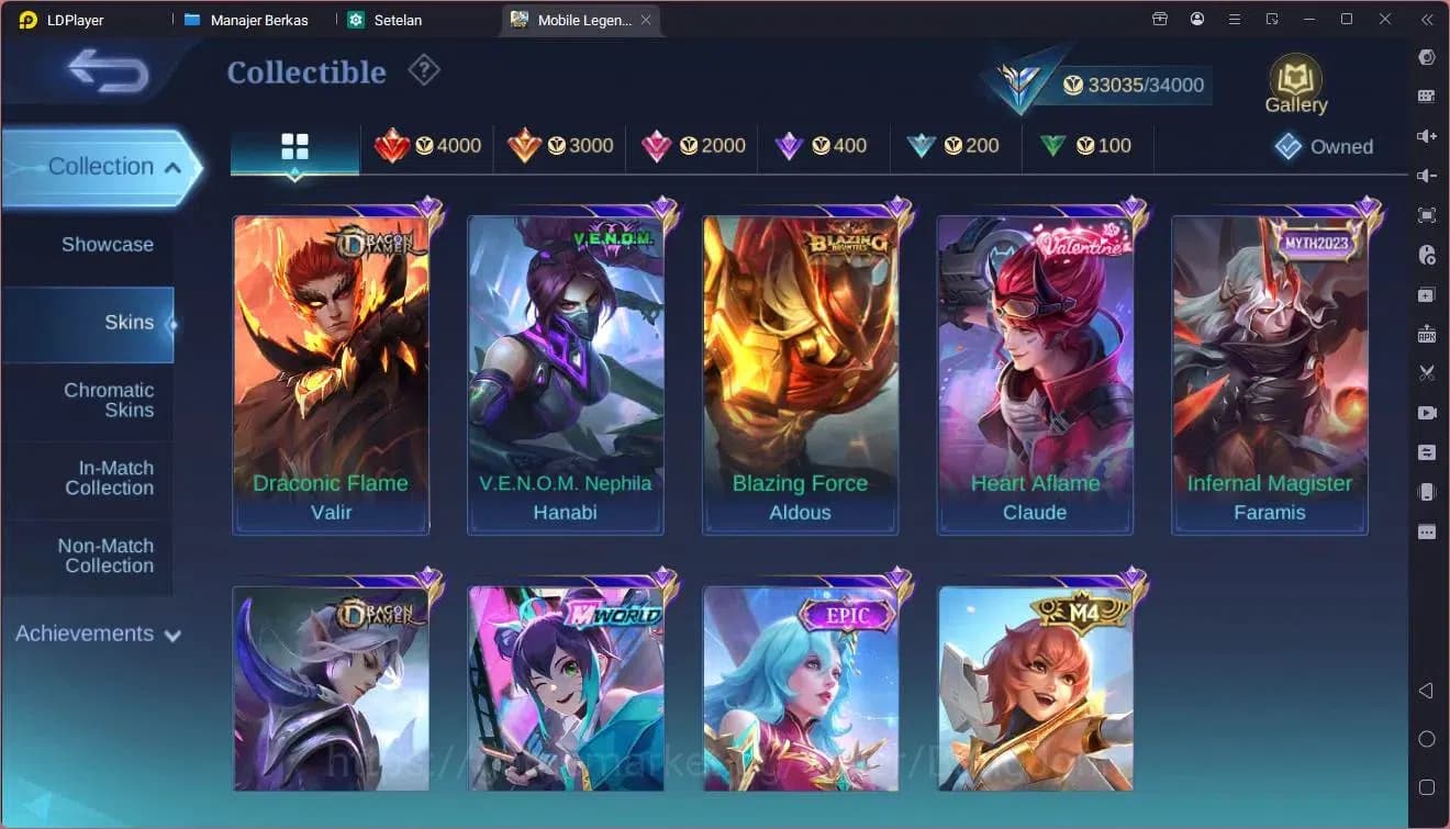 Mobile Legends: Bang Bang Accounts Global | Hero 110 Skin 168|DRAGON Valir Ling Lance image 3