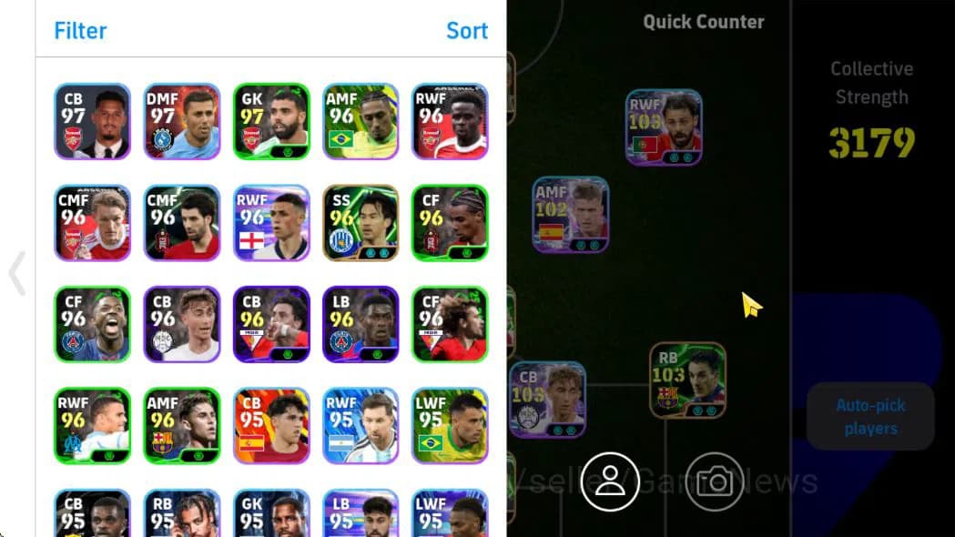 eFootball Accounts Mobile|GK Spirit Roar(Buffon,Oliver Khan),Phenom P image 3