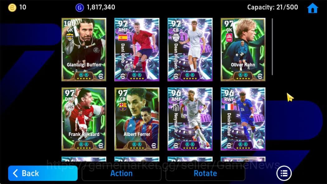 eFootball Accounts Mobile|GK Spirit Roar(Buffon,Oliver Khan),Phenom P image 4