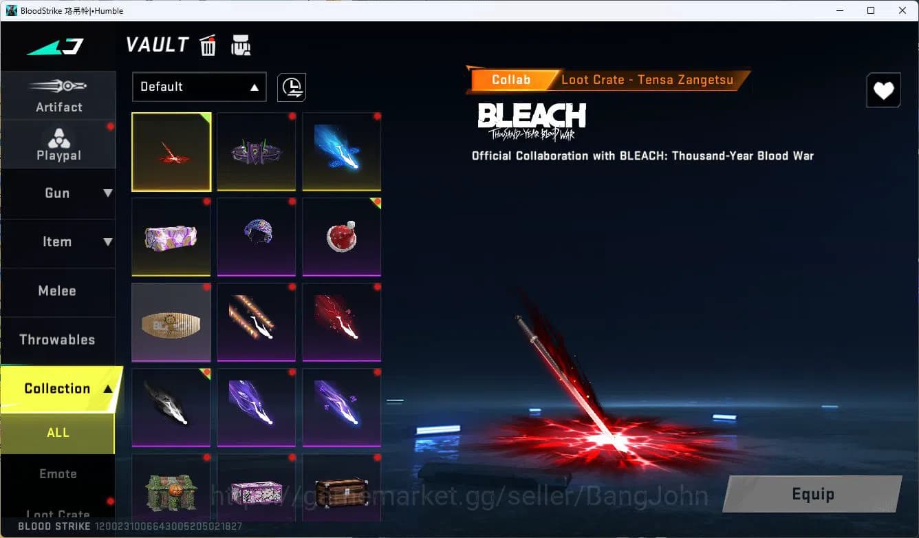 Blood Strike Accounts ASIA|ETERNAL=ZERO,MP5(LVL3)|COLAB=MCX,SCAR|LIMITED image 5