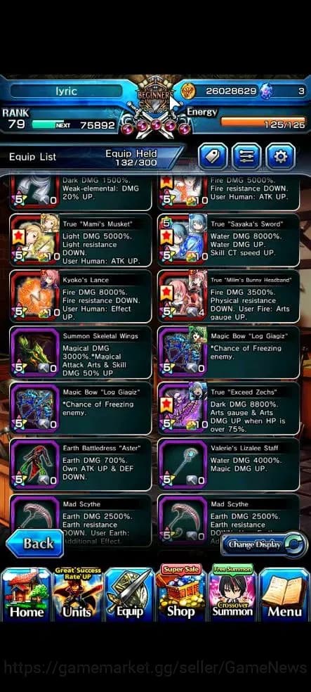Grand Summoners Accounts Global|Rank 79|18 Ascend+10 TW|[Inumuta,Sayaka,S M image 18