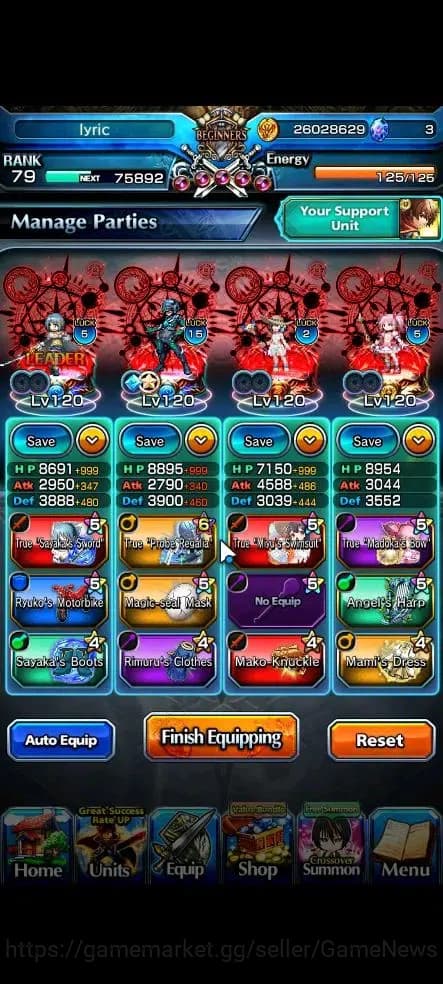 Grand Summoners Accounts Global|Rank 79|18 Ascend+10 TW|[Inumuta,Sayaka,S M image 3