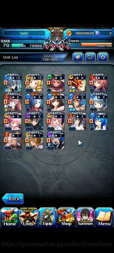 Grand Summoners Accounts Global|Rank 79|18 Ascend+10 TW|[Inumuta,Sayaka,S M image 4