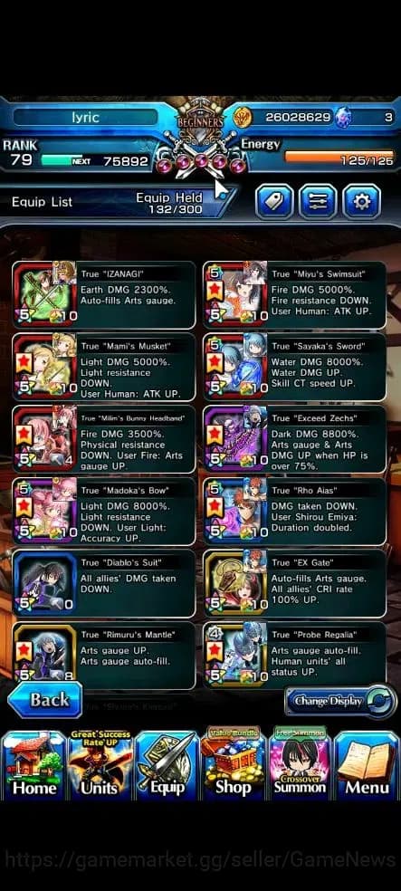 Grand Summoners Accounts Global|Rank 79|18 Ascend+10 TW|[Inumuta,Sayaka,S M image 6