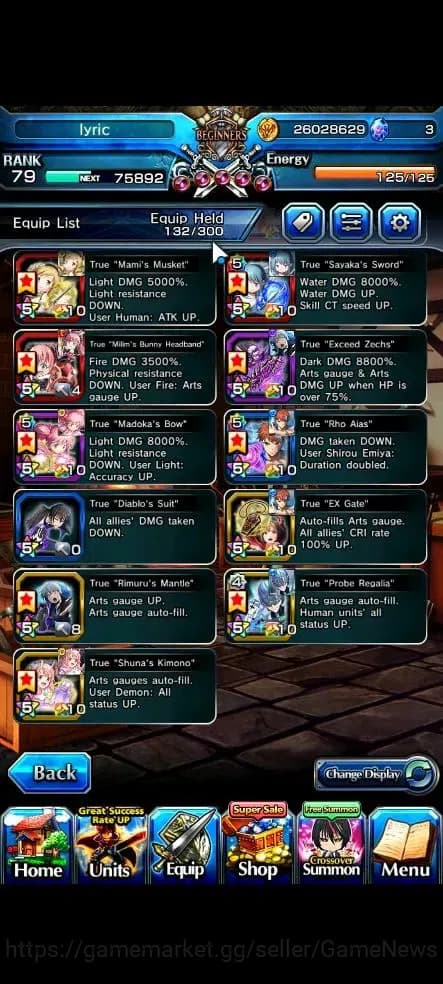 Grand Summoners Accounts Global|Rank 79|18 Ascend+10 TW|[Inumuta,Sayaka,S M image 7