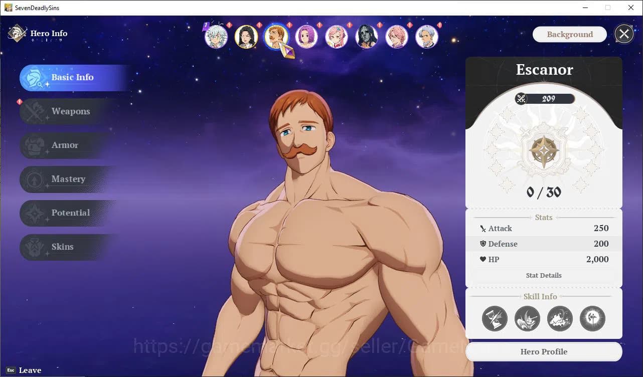 The Seven Deadly Sins: Origin Accounts EUROPE | Fresh Starter Lv 2 |2 SSR| Escanor, Guila image 1