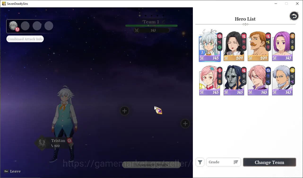 The Seven Deadly Sins: Origin Accounts EUROPE | Fresh Starter Lv 2 |2 SSR| Escanor, Guila image 3