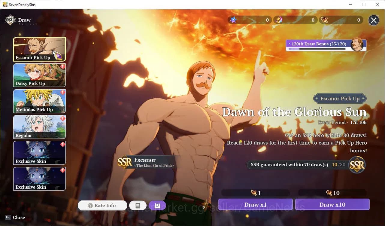 The Seven Deadly Sins: Origin Accounts EUROPE | Fresh Starter Lv 2 |2 SSR| Escanor, Guila image 6