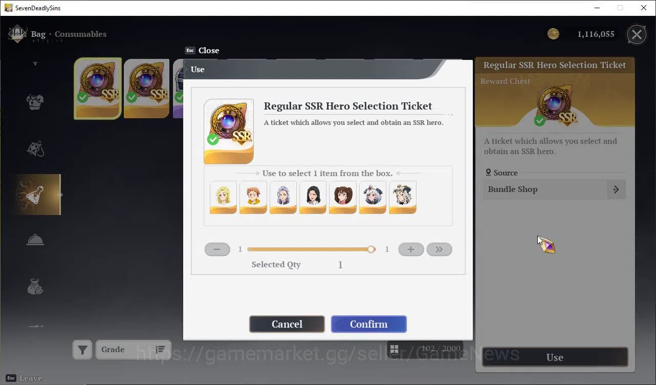The Seven Deadly Sins: Origin Accounts EUROPE | Fresh Starter Lv 2 |2 SSR| Escanor, Guila image 9