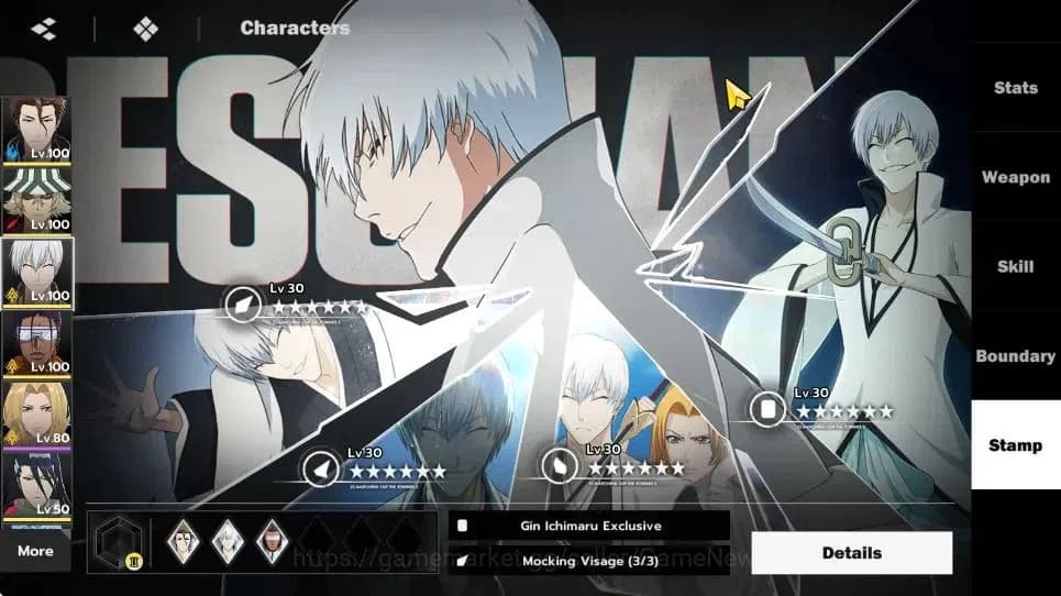 BLEACH: Soul Resonance Accounts NuverseSEA|END Lv73|10 SSR [(AizenB4,KisukeB1,Byak image 11