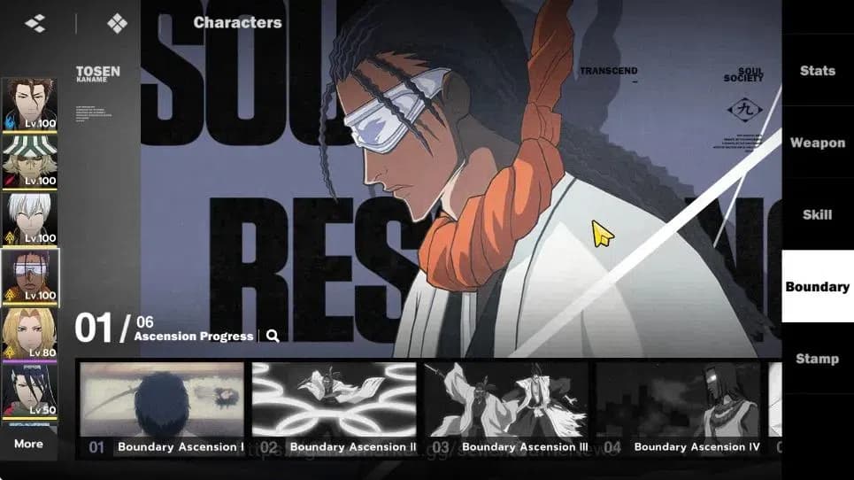 BLEACH: Soul Resonance Accounts NuverseSEA|END Lv73|10 SSR [(AizenB4,KisukeB1,Byak image 14