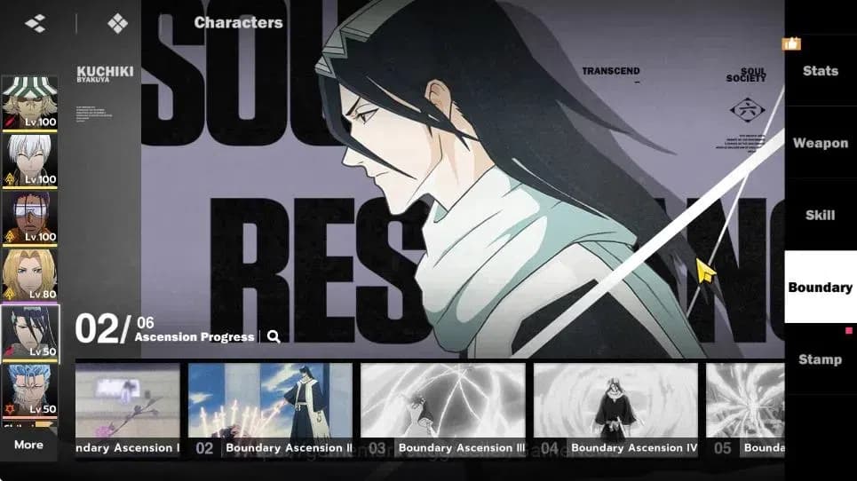 BLEACH: Soul Resonance Accounts NuverseSEA|END Lv73|10 SSR [(AizenB4,KisukeB1,Byak image 17