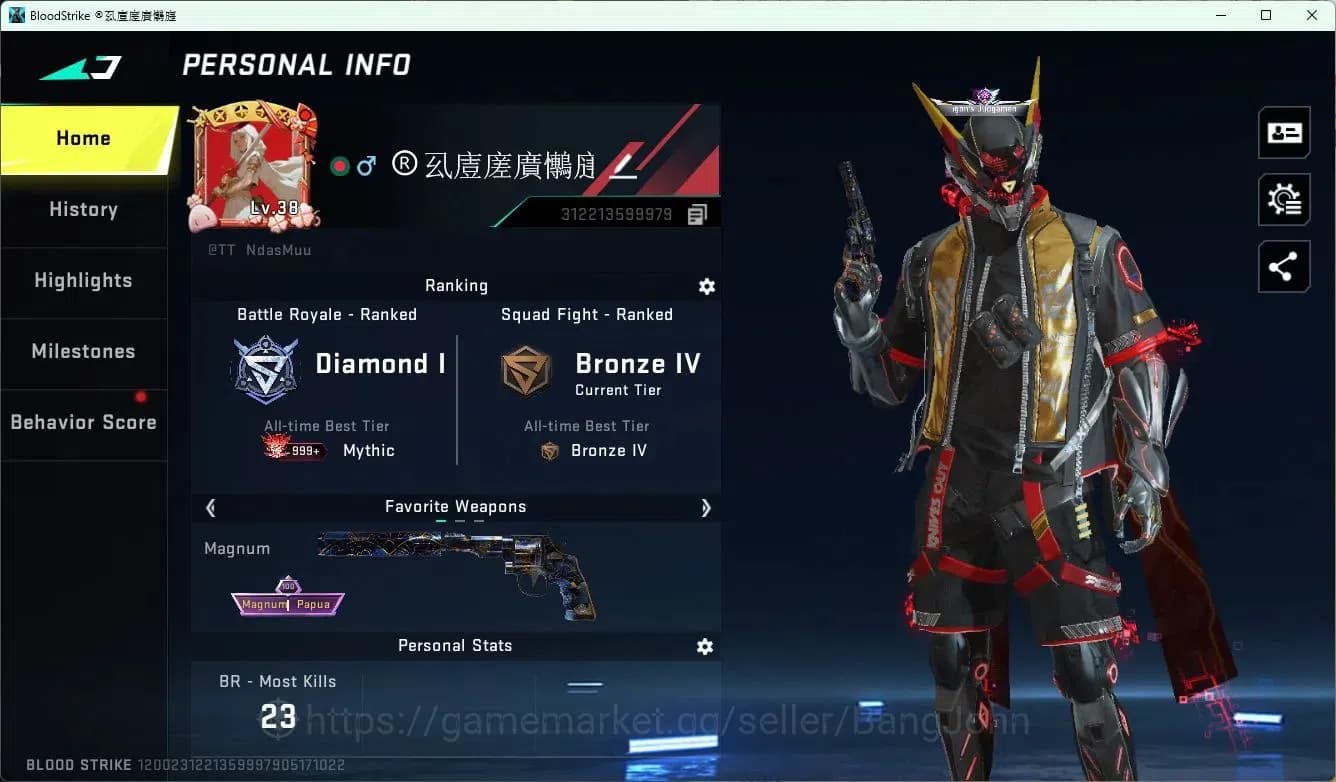 Blood Strike Accounts ASIA | ETERNAL: Desert Eagle Scorpius | 2 7DS: QBZ image 12