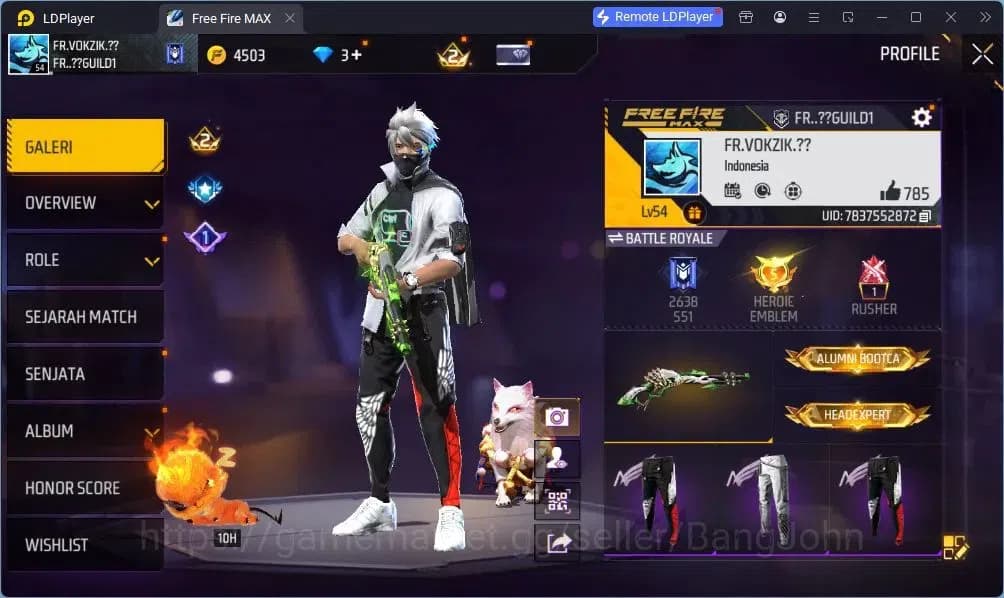Free Fire Accounts Indonesia | Vault 98 | SG Terompet | SG Lumut | Bu image 2