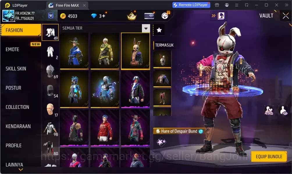 Free Fire Accounts Indonesia | Vault 98 | SG Terompet | SG Lumut | Bu image 7