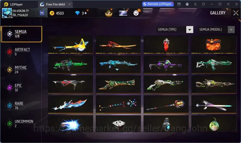 Free Fire Accounts Indonesia | Vault 98 | SG Terompet | SG Lumut | Bu image 8