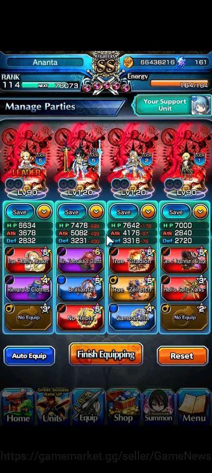 Grand Summoners Accounts Global|Rank 114|68 RGB|29 Ascend|[Inumuta,Roy,Saya image 3