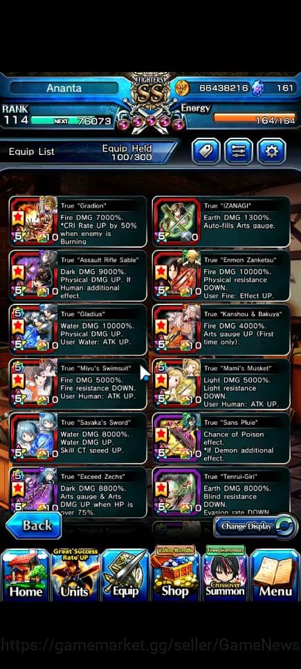 Grand Summoners Accounts Global|Rank 114|68 RGB|29 Ascend|[Inumuta,Roy,Saya image 5