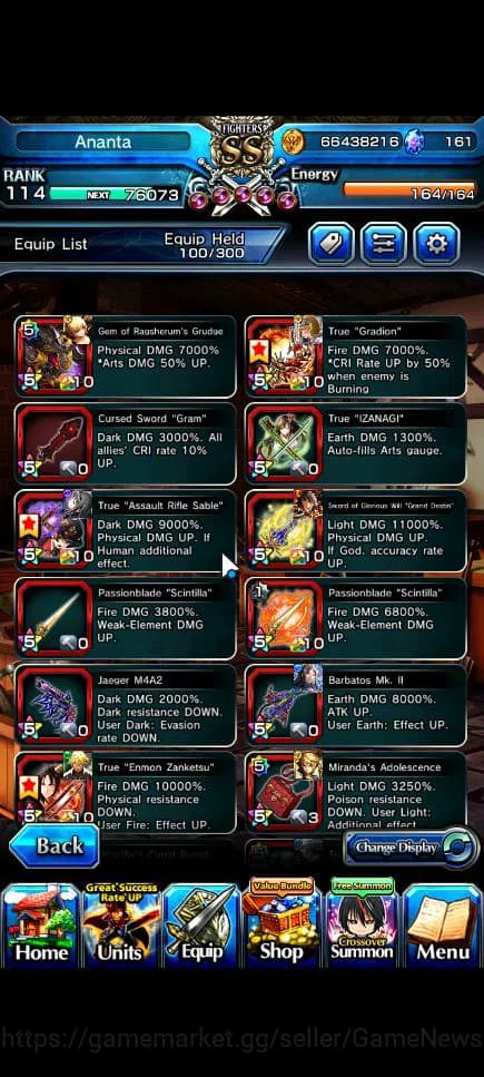 Grand Summoners Accounts Global|Rank 114|68 RGB|29 Ascend|[Inumuta,Roy,Saya image 7
