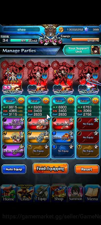 Grand Summoners Accounts Global |Rank 34|388 CC|12 Ascend+4 TW|[Liza,Chloe, image 10