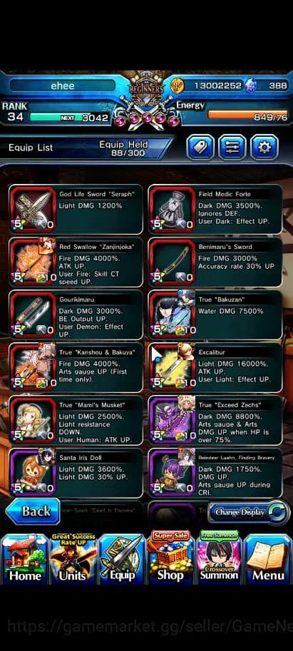 Grand Summoners Accounts Global |Rank 34|388 CC|12 Ascend+4 TW|[Liza,Chloe, image 3