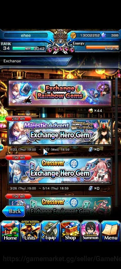 Grand Summoners Accounts Global |Rank 34|388 CC|12 Ascend+4 TW|[Liza,Chloe, image 5