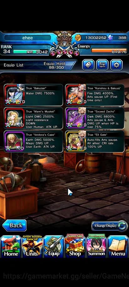 Grand Summoners Accounts Global |Rank 34|388 CC|12 Ascend+4 TW|[Liza,Chloe, image 7