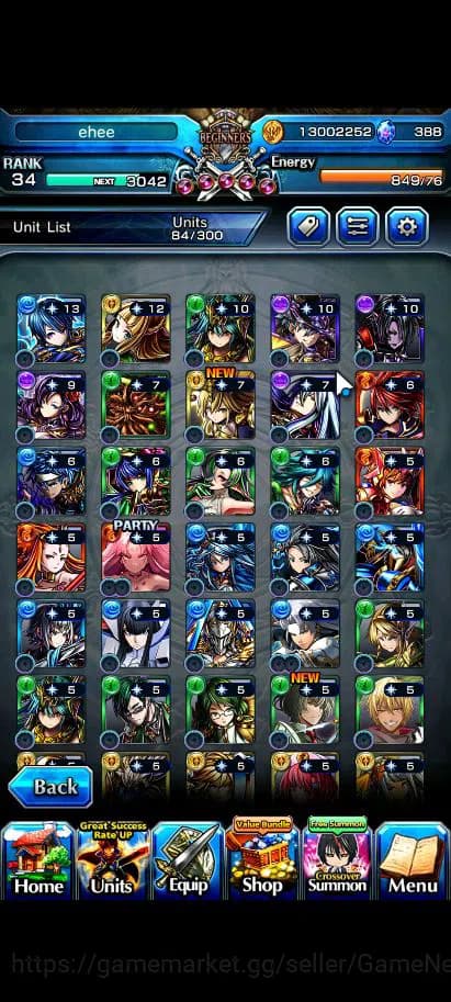 Grand Summoners Accounts Global |Rank 34|388 CC|12 Ascend+4 TW|[Liza,Chloe, image 8