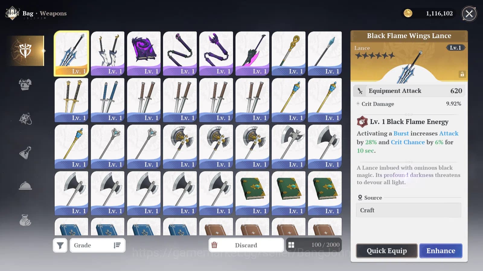 The Seven Deadly Sins: Origin Accounts Na west| Fresh Starter Lvl 2 |2 SSR| Escanor, Guil image 3