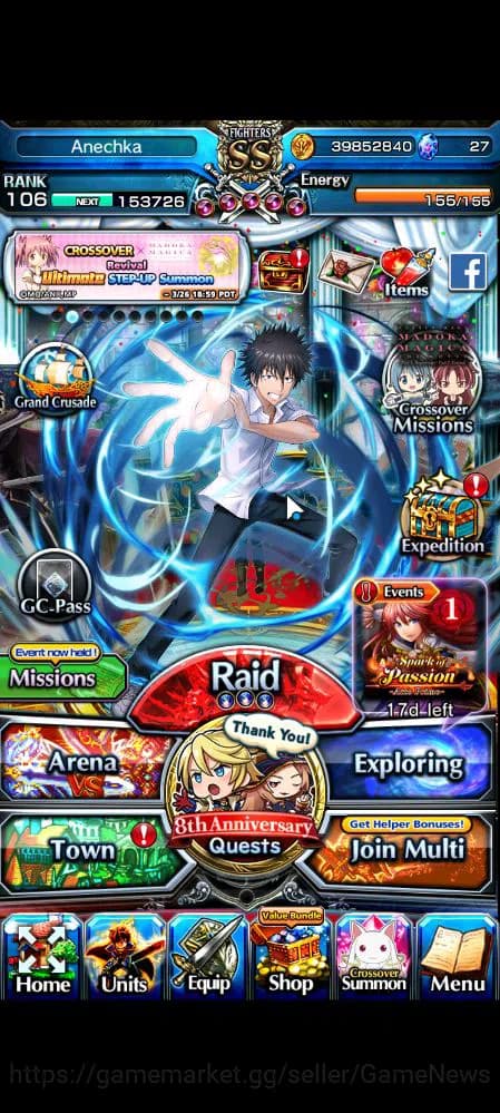 Grand Summoners Accounts Global|Rank 106|21 Ascend|[Inumuta,Touma,Emiya,Mik image 1