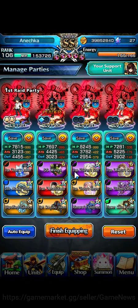 Grand Summoners Accounts Global|Rank 106|21 Ascend|[Inumuta,Touma,Emiya,Mik image 3