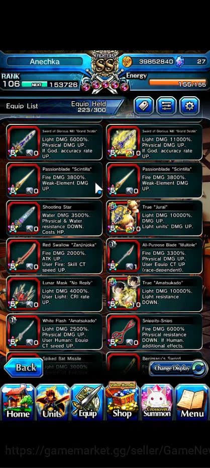 Grand Summoners Accounts Global|Rank 106|21 Ascend|[Inumuta,Touma,Emiya,Mik image 8