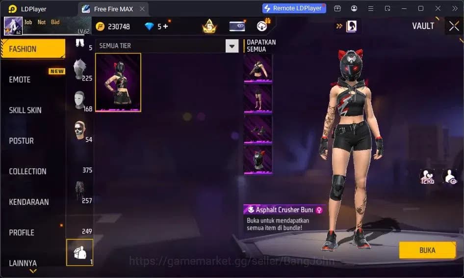 Free Fire Accounts Indonesia | Vault 375 | EVO-SCAR MEGALODON| SG Tro image 13