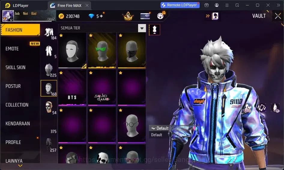 Free Fire Accounts Indonesia | Vault 375 | EVO-SCAR MEGALODON| SG Tro image 18