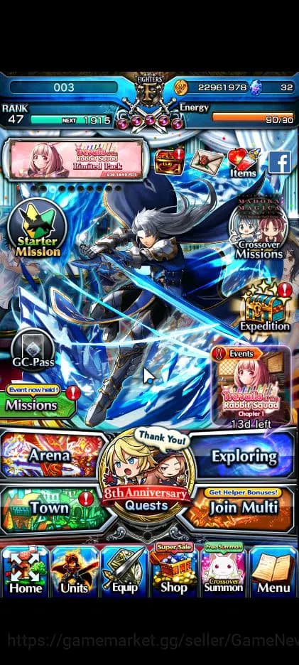 Grand Summoners Accounts Global|Rank 47|Fresh Story|30 RGB|11 Ascend|Roy,To image 1