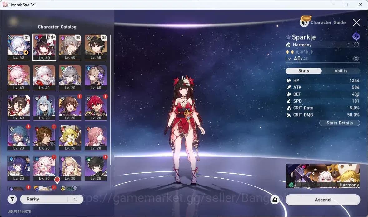 Honkai Star Rail Accounts TW,HK,MO | TL29 |Dan Heng PT Lv40|Sparkle Lv40|Yao image 4