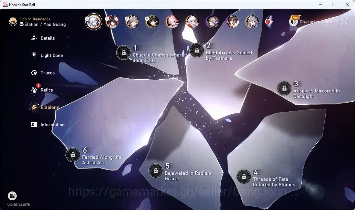 Honkai Star Rail Accounts TW,HK,MO | TL29 |Dan Heng PT Lv40|Sparkle Lv40|Yao image 6