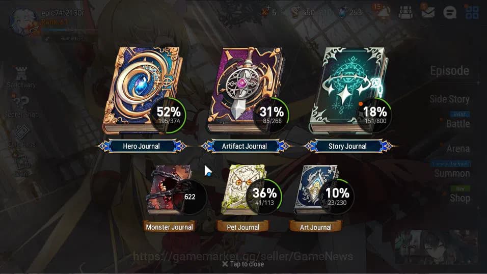 Epic Seven Accounts Global Verif|18 ML (A Tywin,C Lilias,F Cecilia,SP image 3