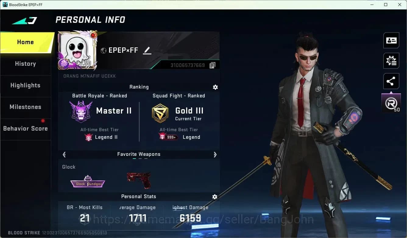 Blood Strike Accounts ASIA | 2 Collab Skins | 1 Eternal Skins | 3 Limite image 1