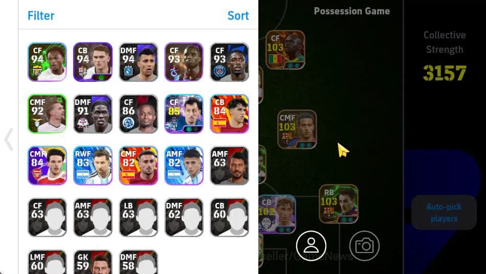 eFootball Accounts Mobile|Big Time Sadio Mane Acc Burst,Pele Phenom F image 2