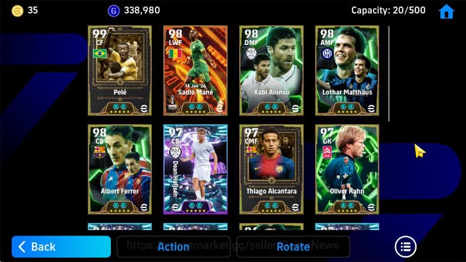 eFootball Accounts Mobile|Big Time Sadio Mane Acc Burst,Pele Phenom F image 4