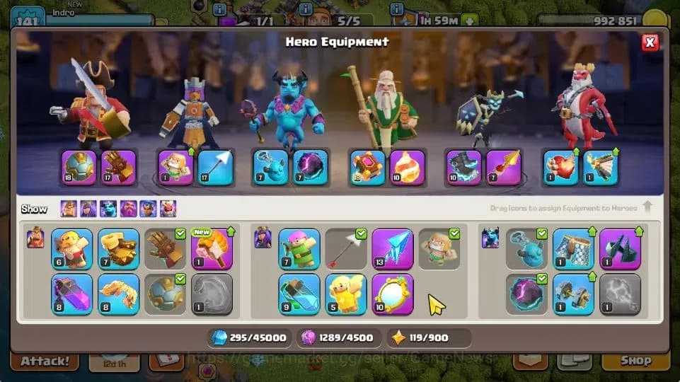 Clash of Clans Accounts TH 16-BH 10|LV 141|Limited Skin|HH 9|BK 64,AQ 70,G image 10