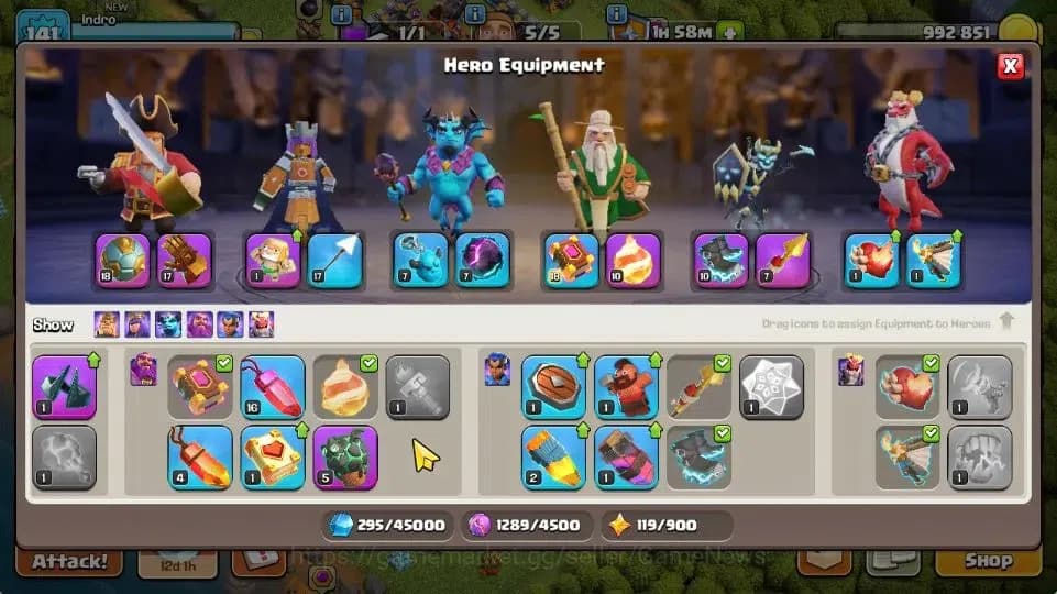 Clash of Clans Accounts TH 16-BH 10|LV 141|Limited Skin|HH 9|BK 64,AQ 70,G image 11