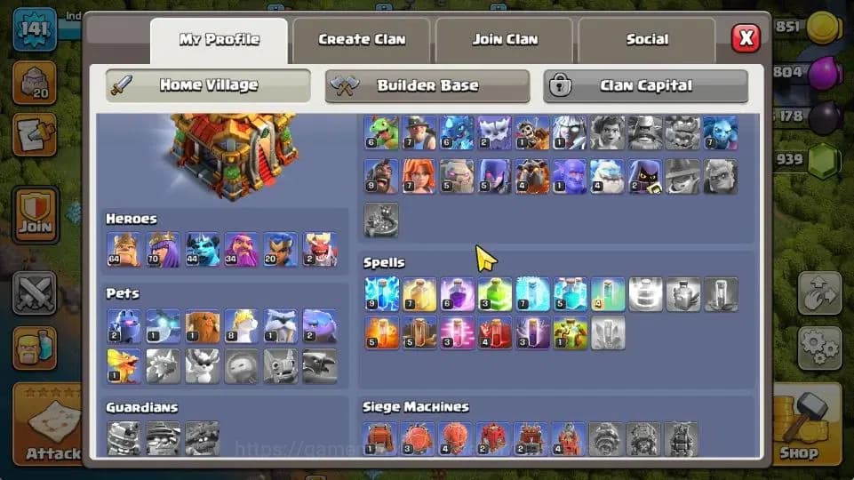 Clash of Clans Accounts TH 16-BH 10|LV 141|Limited Skin|HH 9|BK 64,AQ 70,G image 3