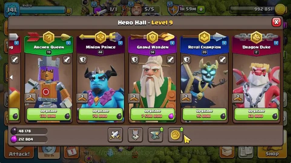Clash of Clans Accounts TH 16-BH 10|LV 141|Limited Skin|HH 9|BK 64,AQ 70,G image 9