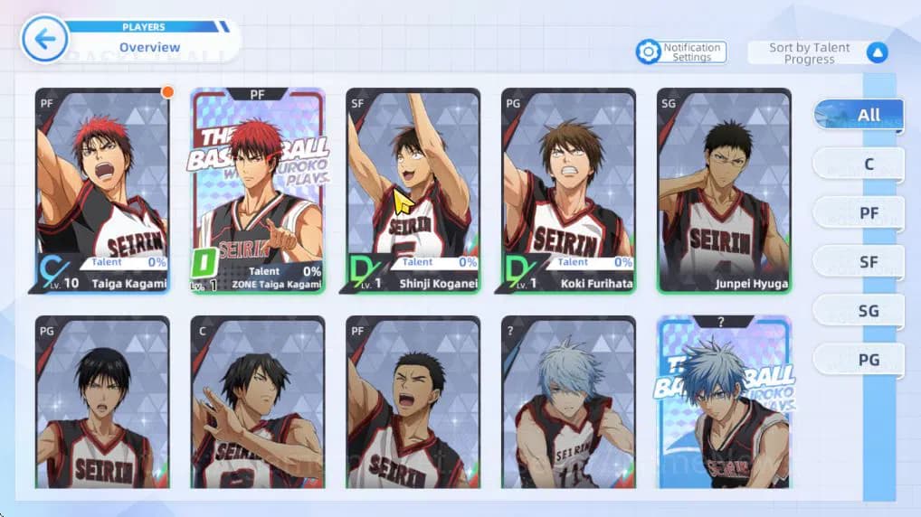 Kuroko's Basketball Street Rivals Accounts SEA SV013|Fresh Starter Lv 2 Limit Zone Taiga Kaga image 4